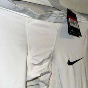 NWT nike men’s white dri fit large leggings gym pants nike pro training pants